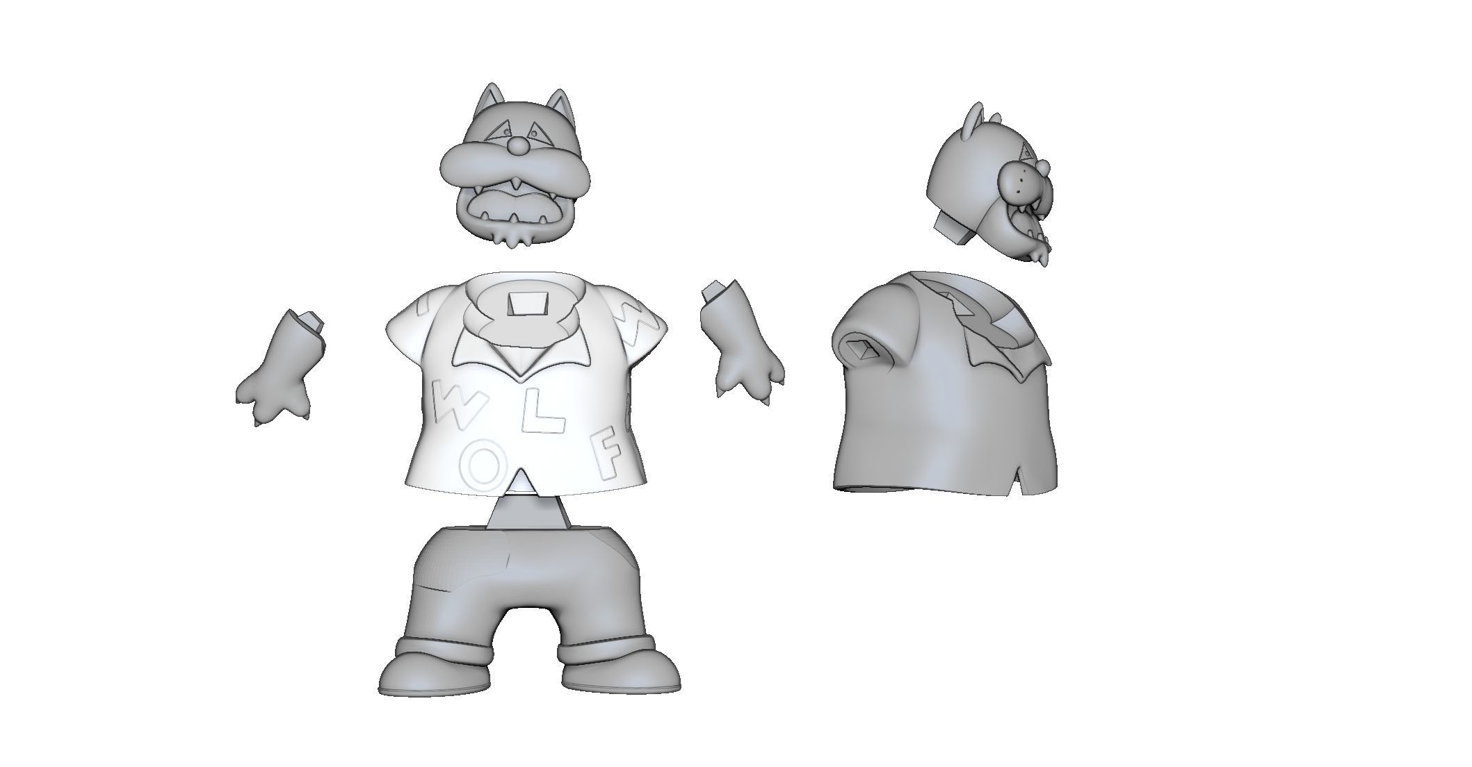 Set Carletto il principe dei mostri Kaibutsu-kun The Monster Kid 3D print model_10