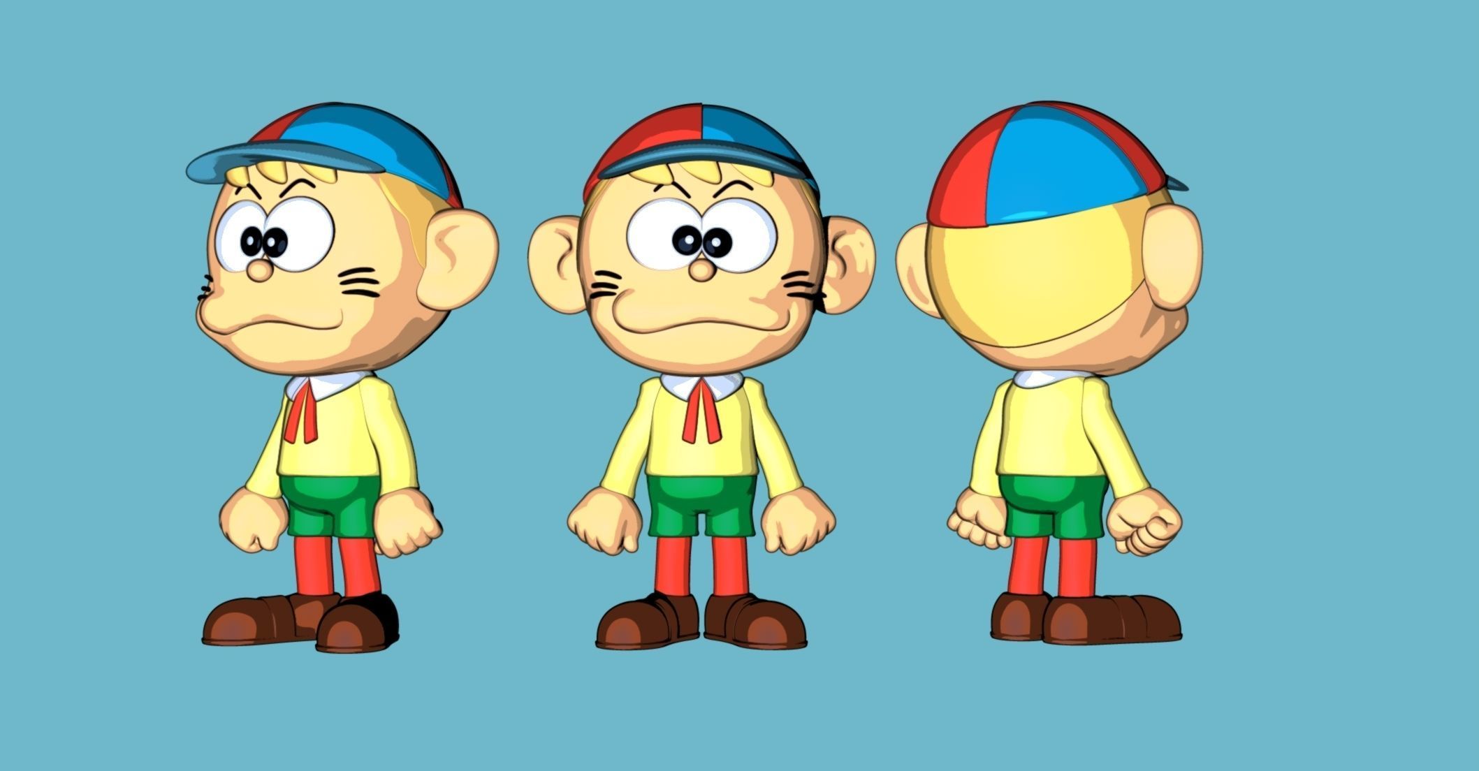 Set Carletto il principe dei mostri Kaibutsu-kun The Monster Kid 3D print model_1