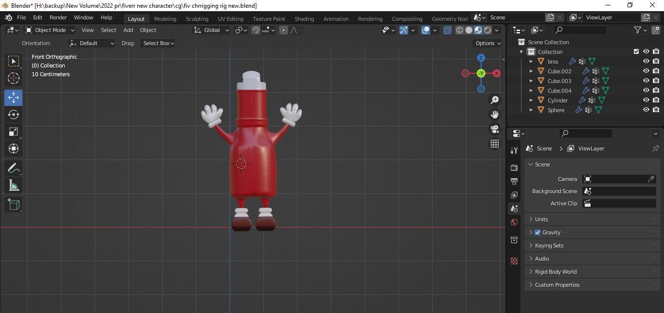 sauce ketchup bottle Low-poly 3D model_1