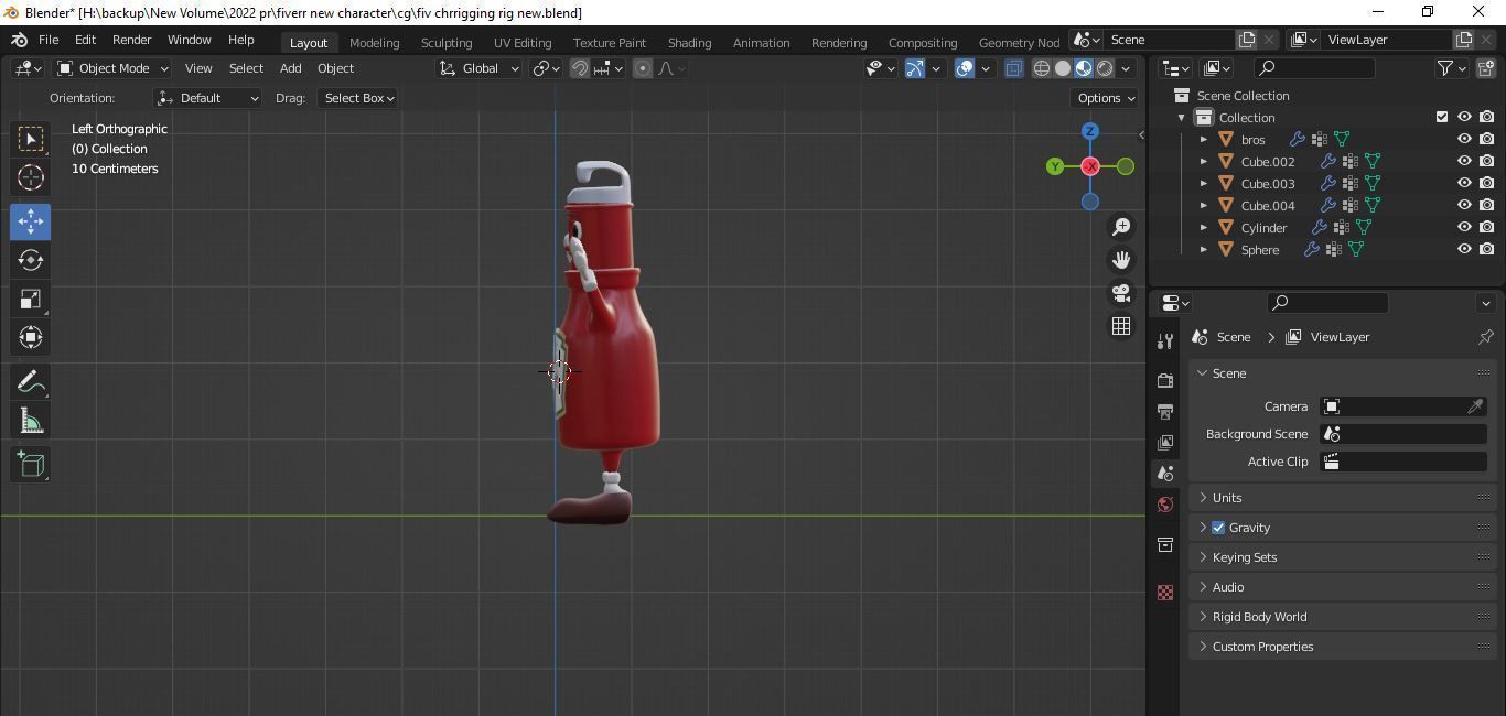 sauce ketchup bottle Low-poly 3D model_2