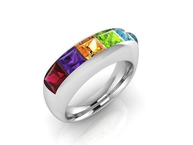 Rainbow Ring 2133 3D print model 3D print model