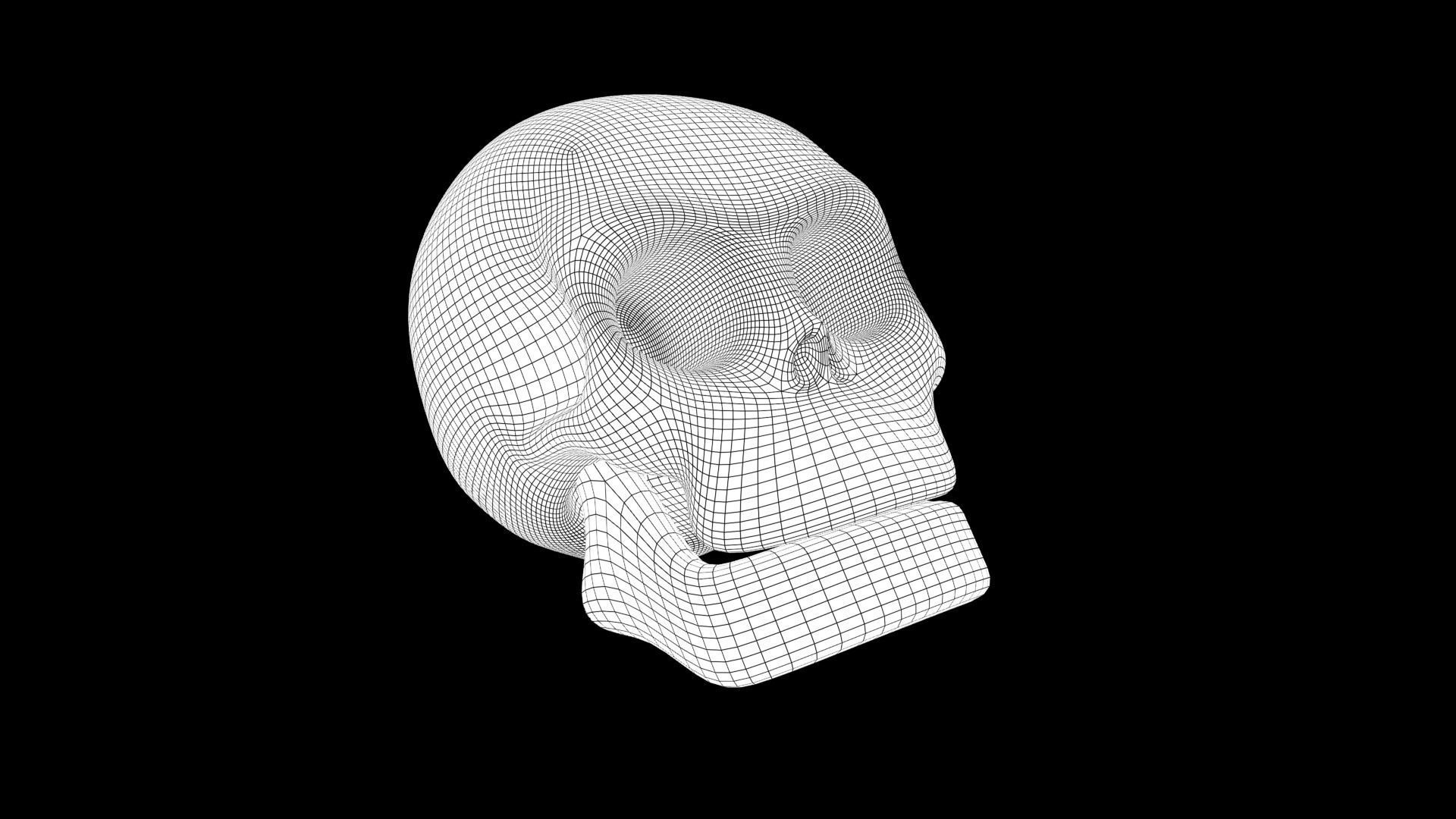 Cartoon Funny Skull Model Low-poly 3D model_6