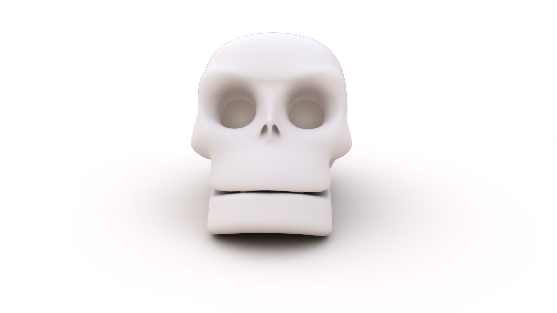 Cartoon Funny Skull Model Low-poly 3D model_3