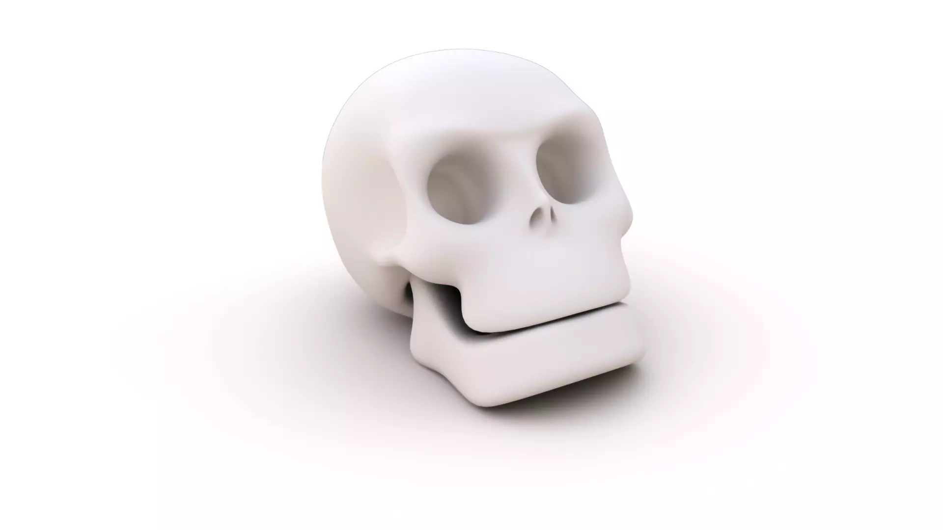 Cartoon Funny Skull Model Low-poly 3D model_0