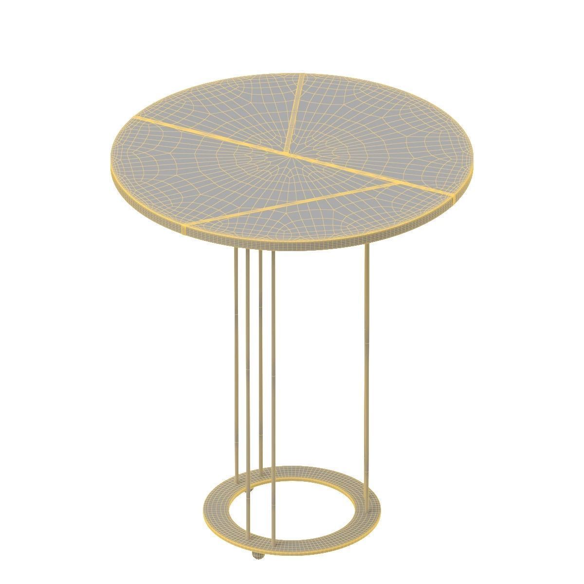 Aureola CF1 F Black Side Table 3D model_2
