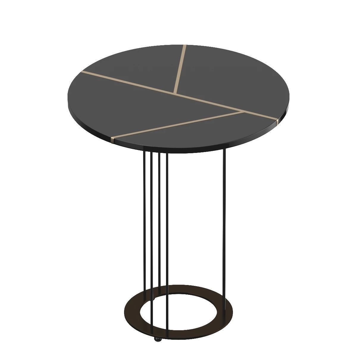 Aureola CF1 F Black Side Table 3D model_1