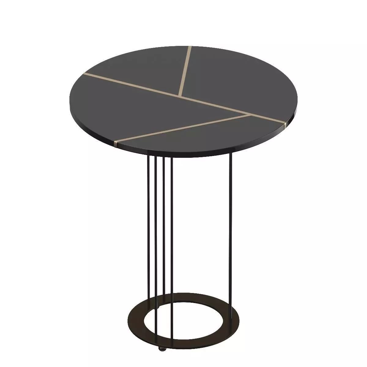 Aureola CF1 F Black Side Table 3D model_0