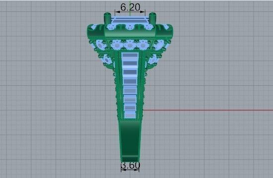 Thick Diamond ring  2136  3D print model 3D print model_8