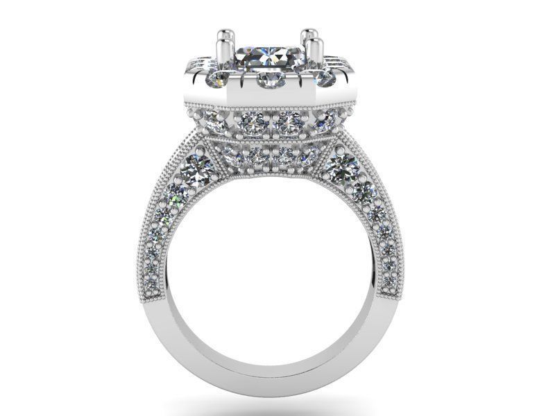 Thick Diamond ring  2136  3D print model 3D print model_3