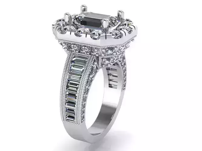 Thick Diamond ring  2136  3D print model