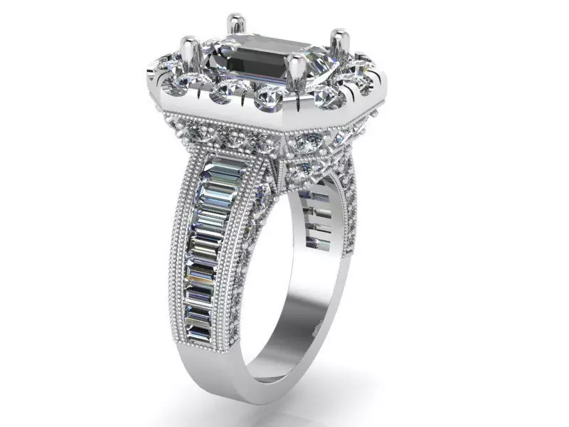 Thick Diamond ring  2136  3D print model 3D print model_0