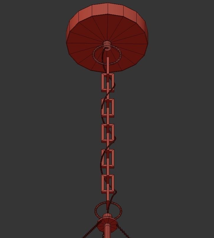 Camille savoy house crystal chandelier in gold 3D model_3