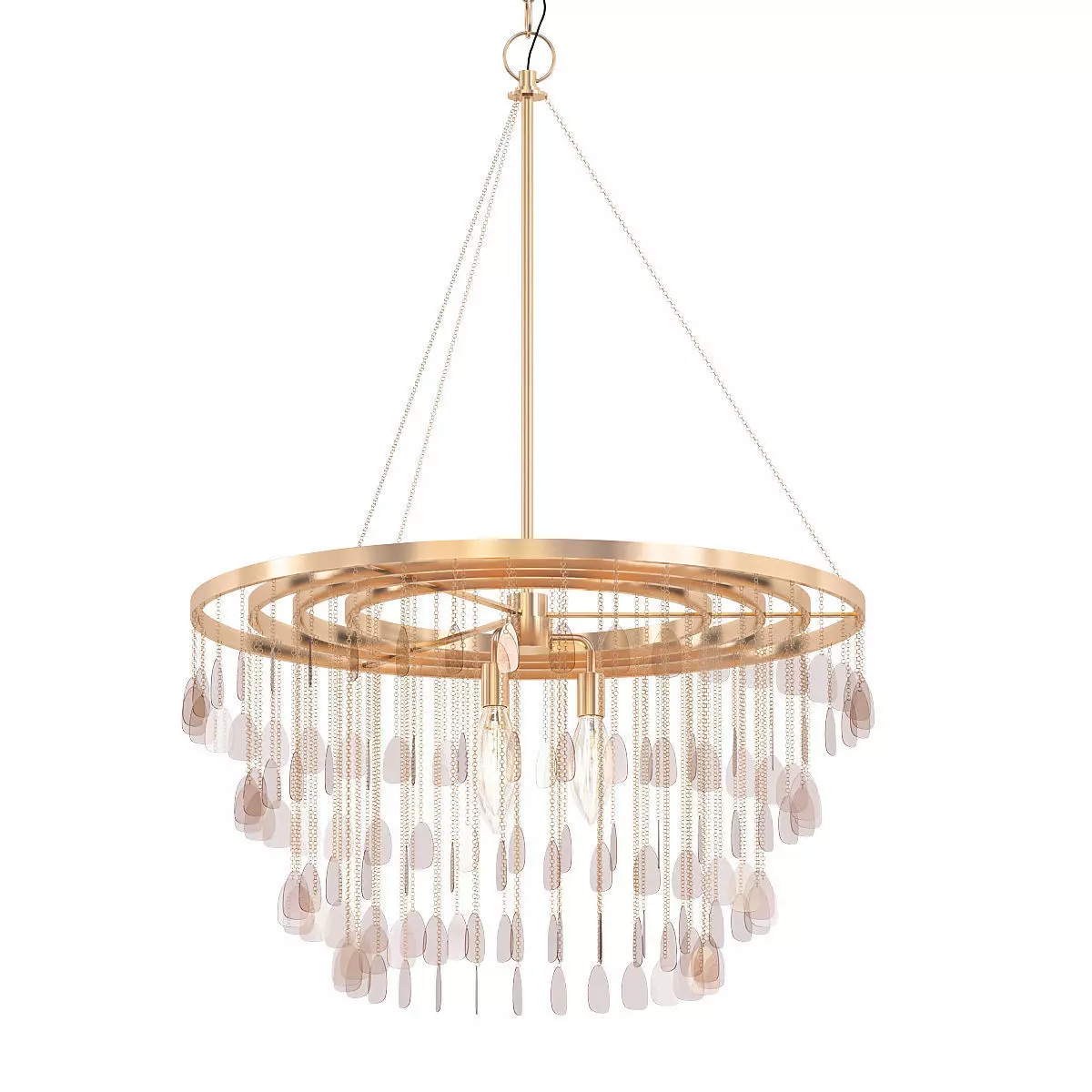 Camille savoy house crystal chandelier in gold 3D model_0