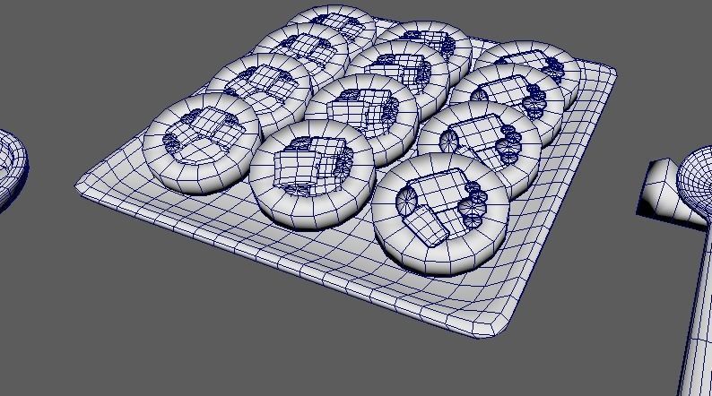 Kimbap and Kimchi Low-poly 3D model_8