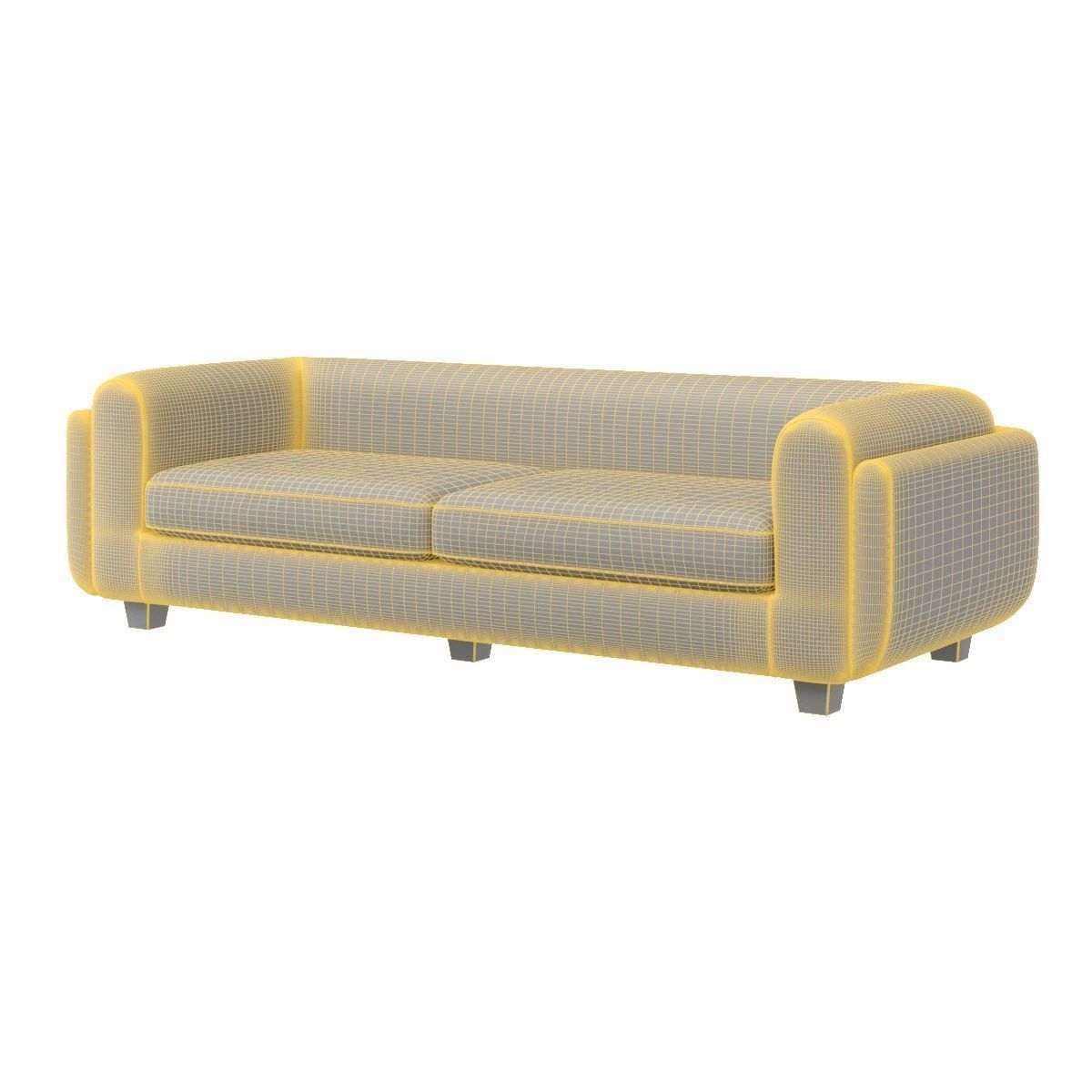 Bailey Sofa Gibson Silver 3D model_2