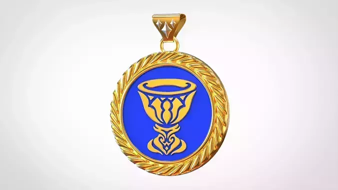 Crater Pendant 3D print model