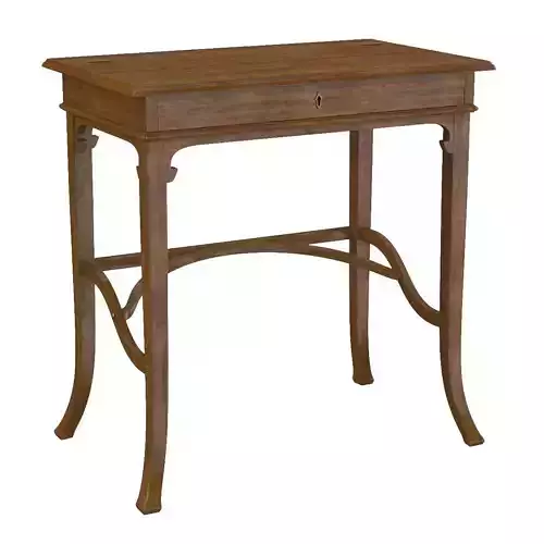 Baker Petite Victorian Style Campaign Writing Desk 3D model