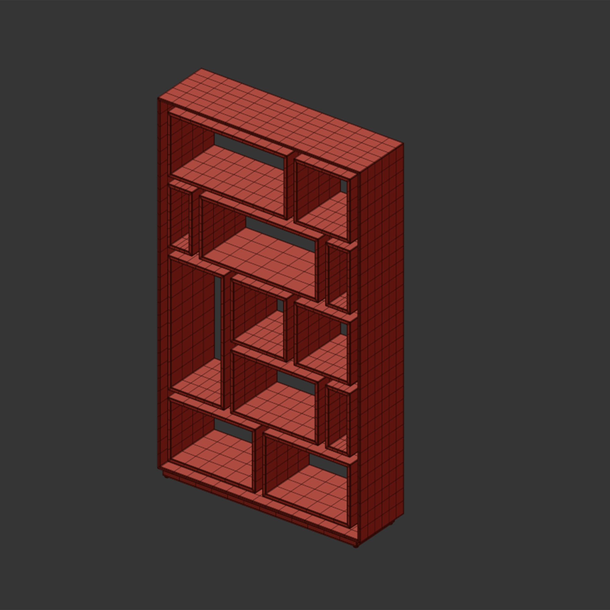 First bookshelves by porada 3D model_7