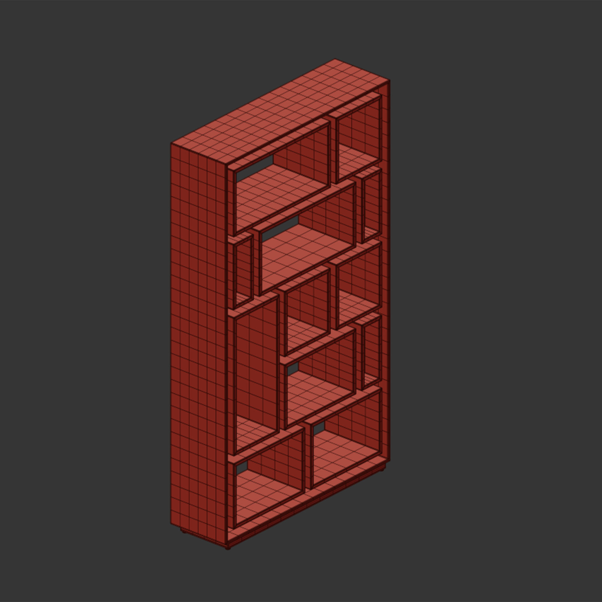 First bookshelves by porada 3D model_6
