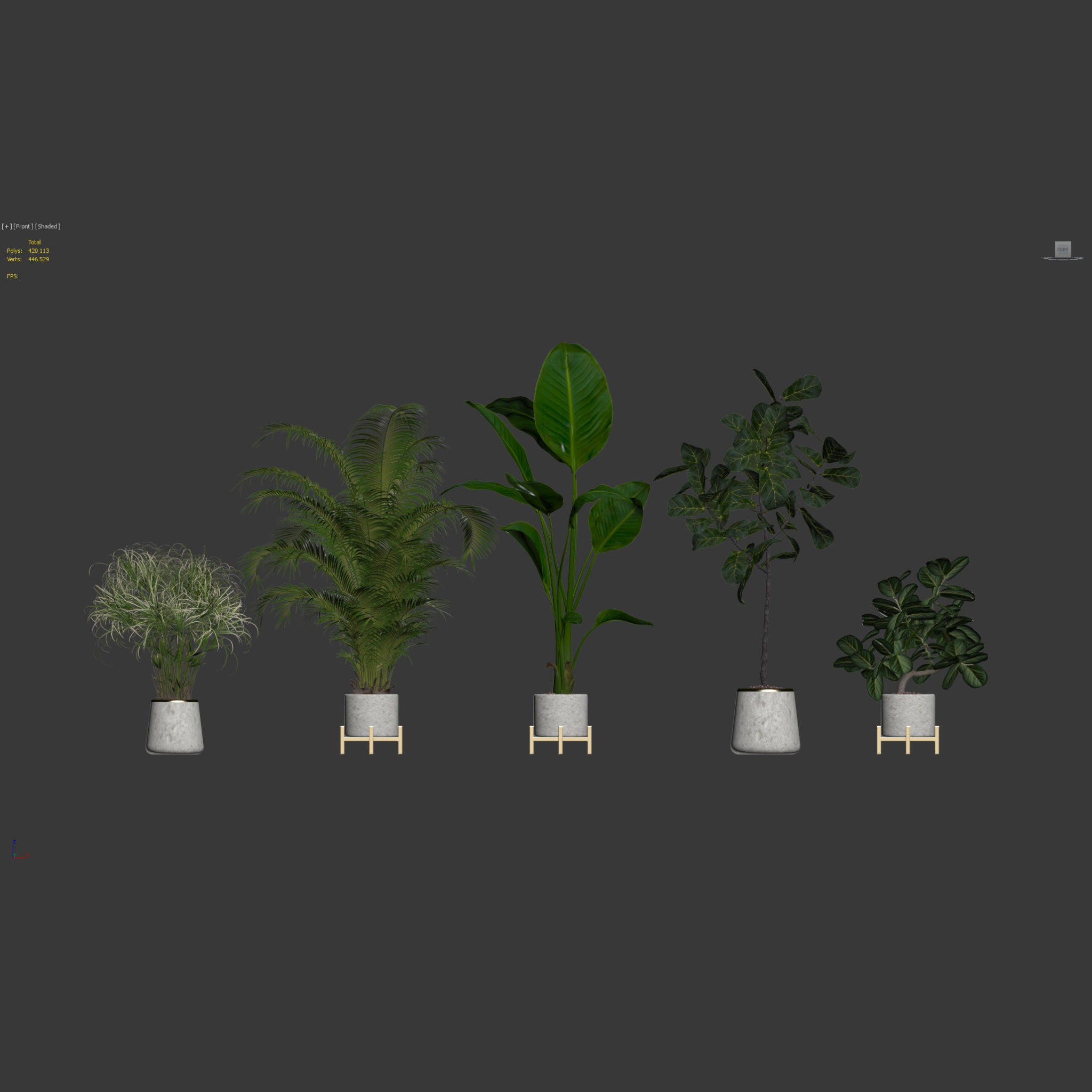 20 Photorealistic Flowers for Interiors - set 120 121 129 130 3D Model Collection_5