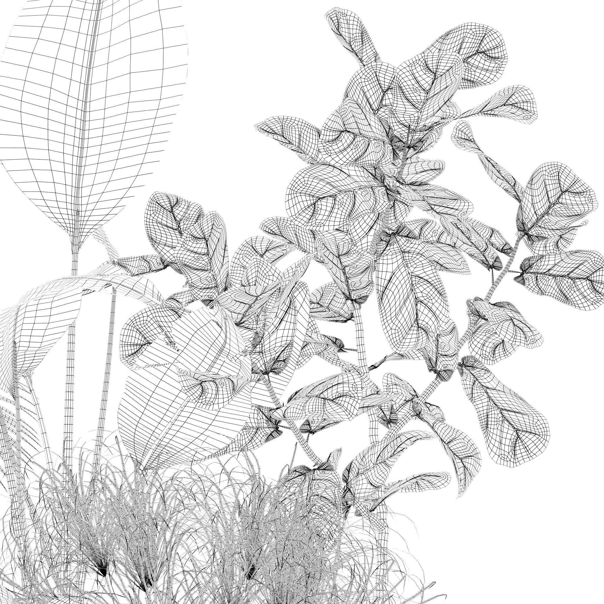 20 Photorealistic Flowers for Interiors - set 120 121 129 130 3D Model Collection_10