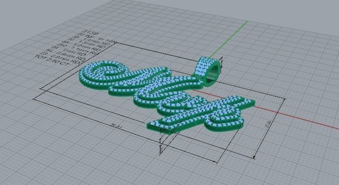 Name Pendant 2139 3D print model  3D print model_5