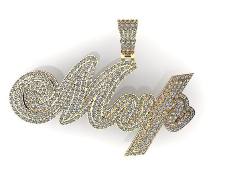 Name Pendant 2139 3D print model  3D print model_1