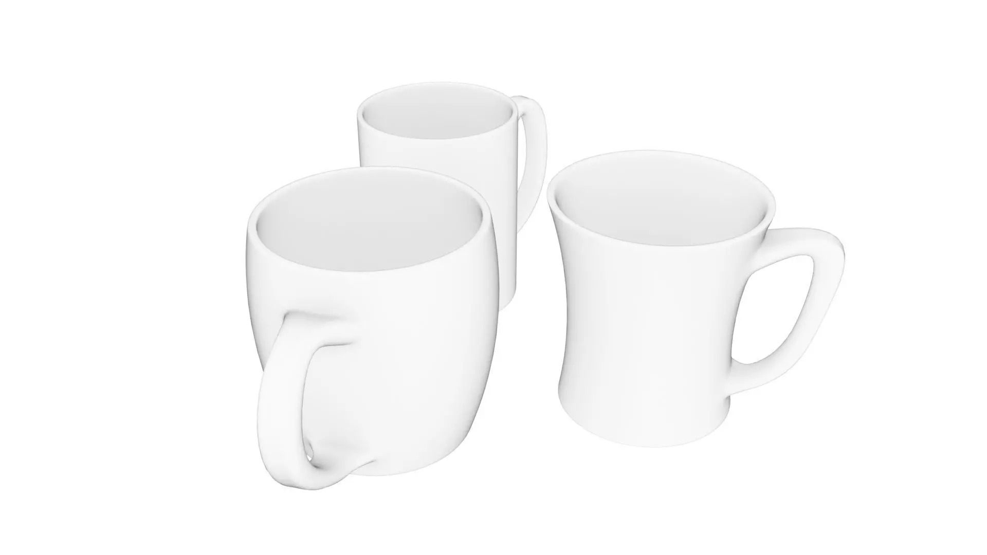 Mugs Set 3D model