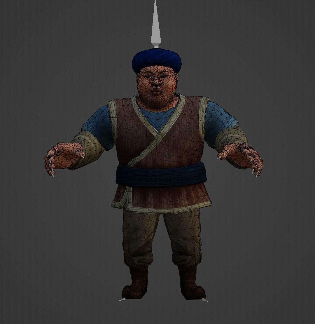 Nurzhan Character Animated Low-poly 3D model_5