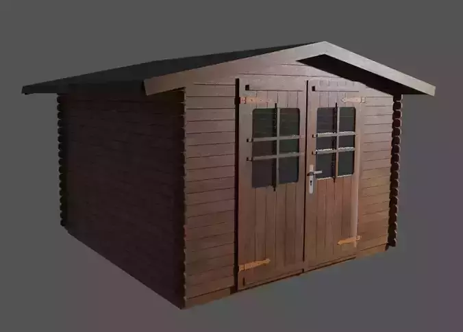 Wooden garden shed