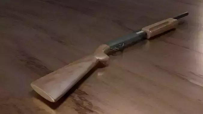 Shotgun 3d low-poly model