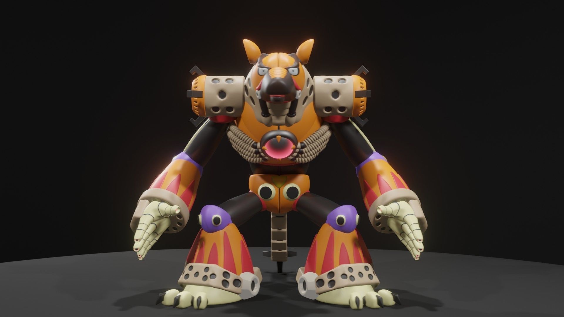 Flame Hyenard 3D model_2