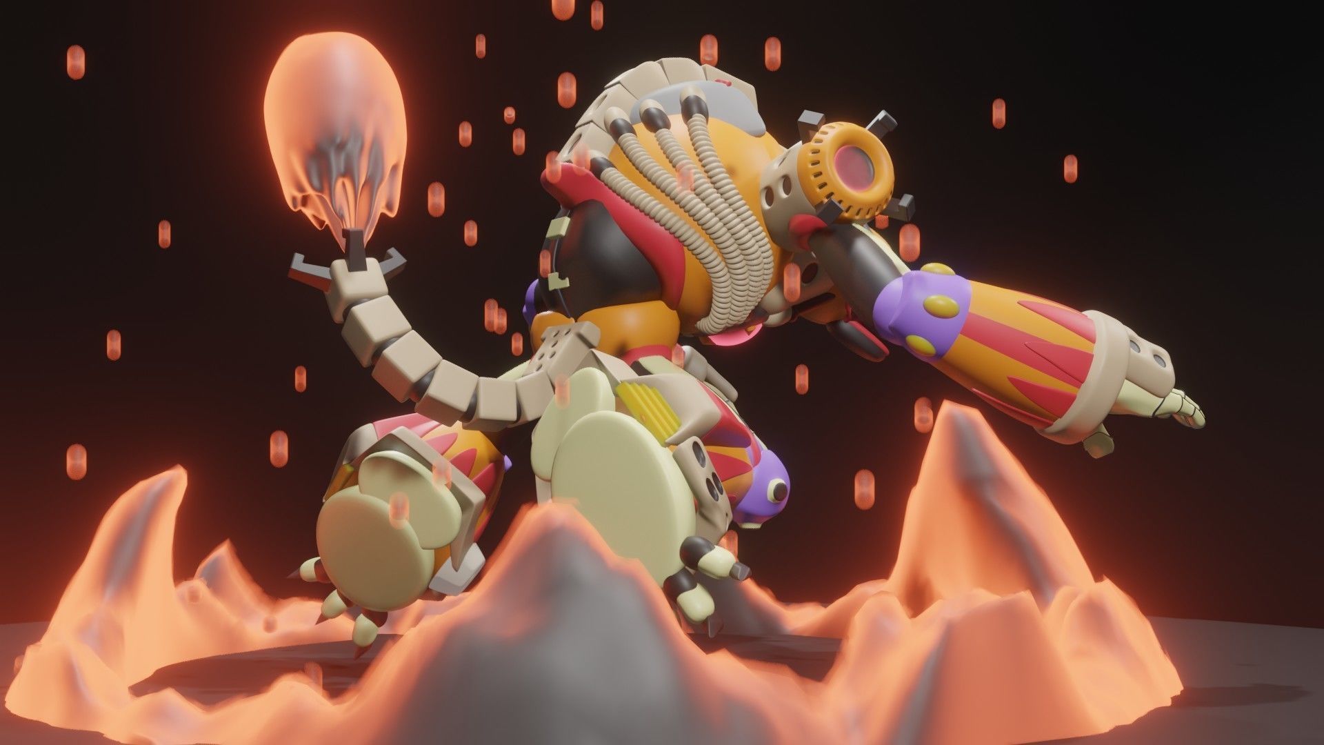 Flame Hyenard 3D model_6