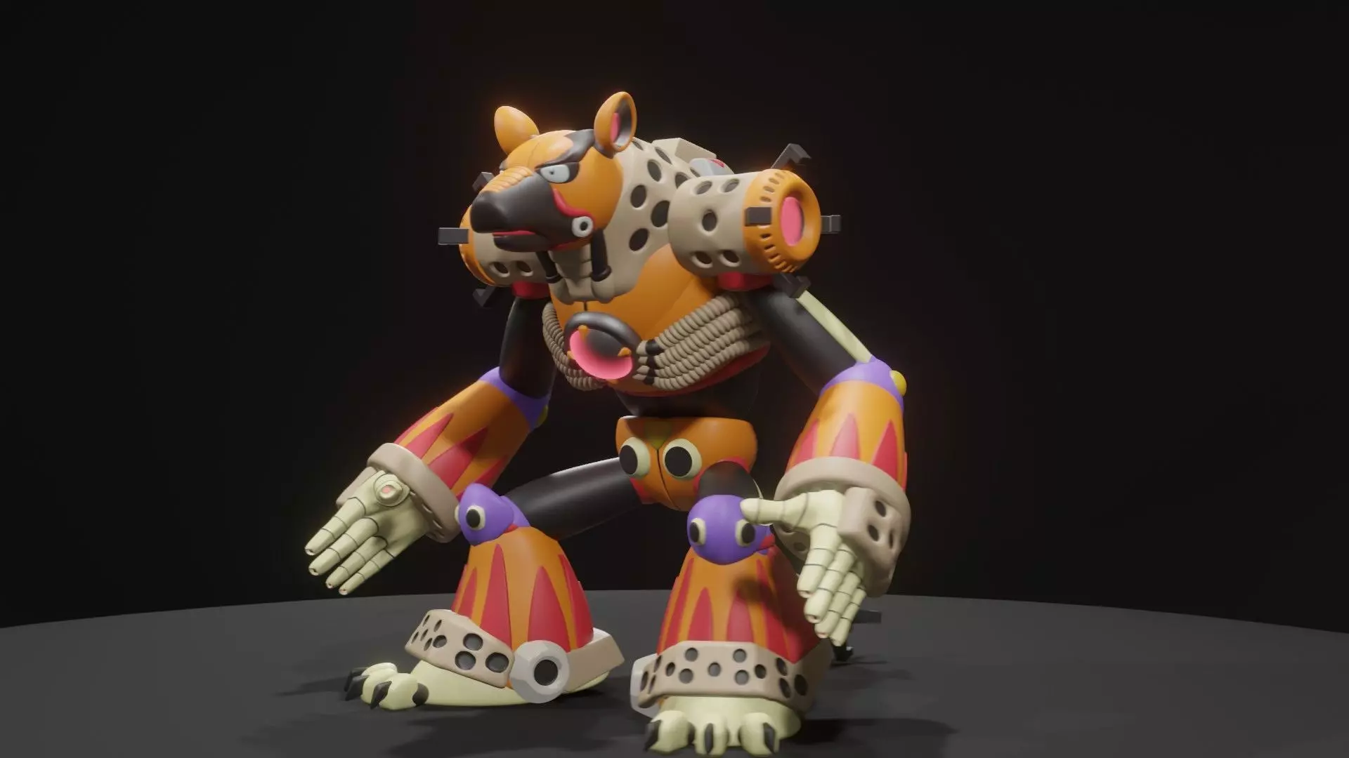 Flame Hyenard 3D model_0