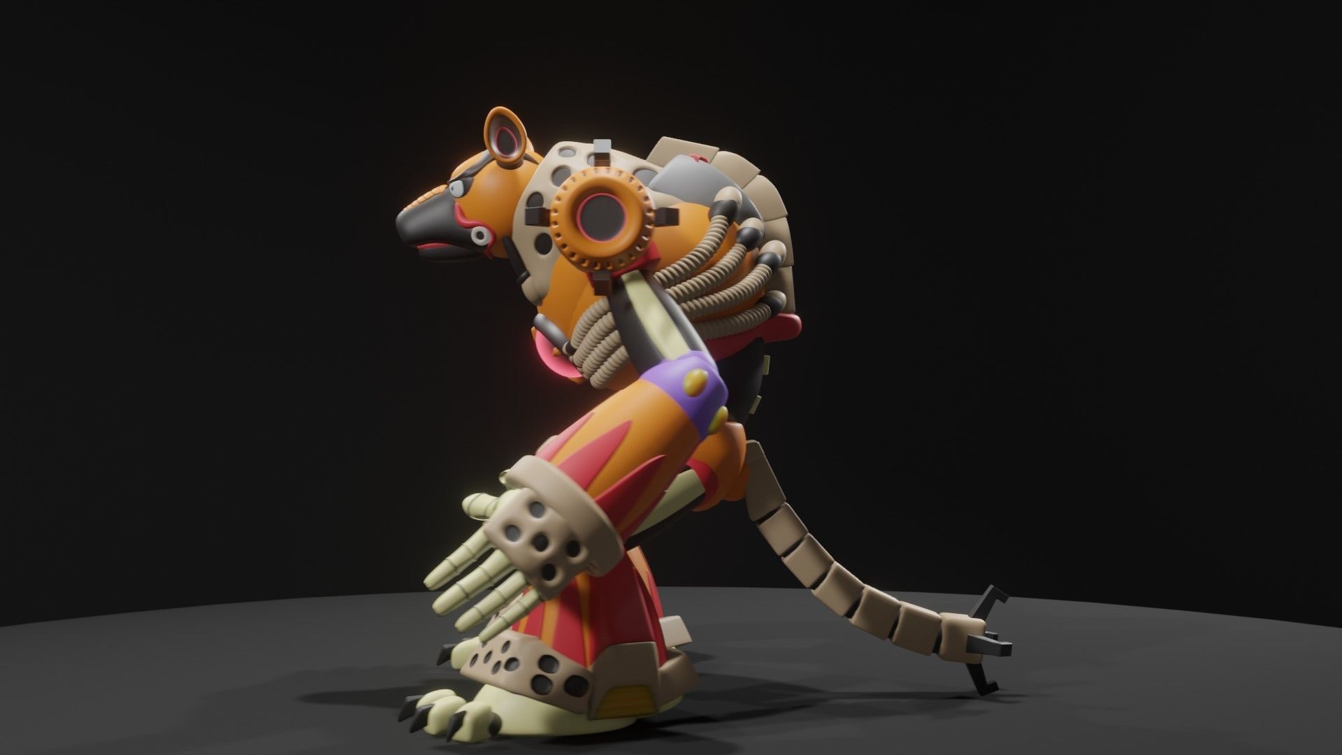 Flame Hyenard 3D model_9