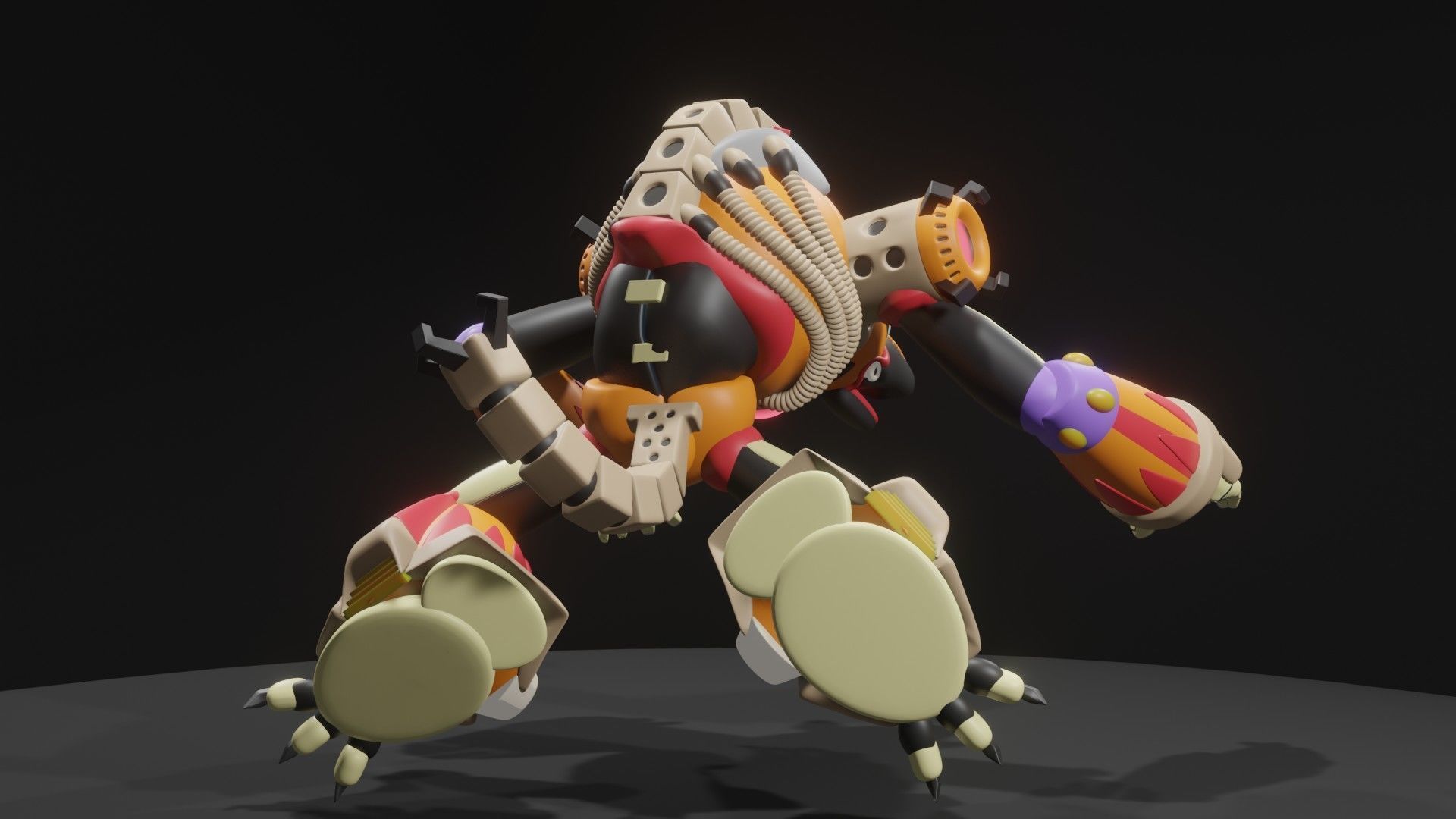 Flame Hyenard 3D model_8