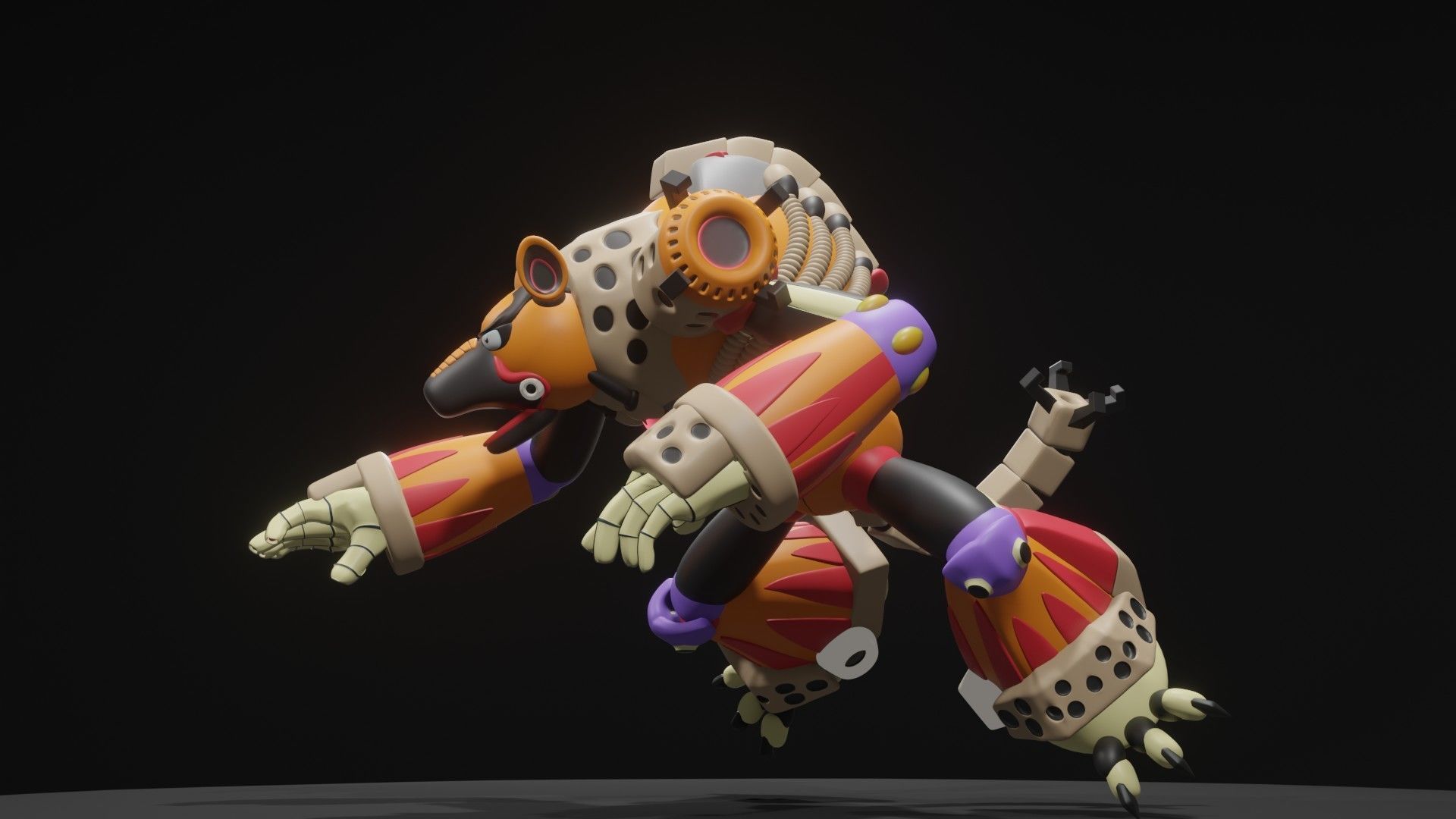 Flame Hyenard 3D model_7