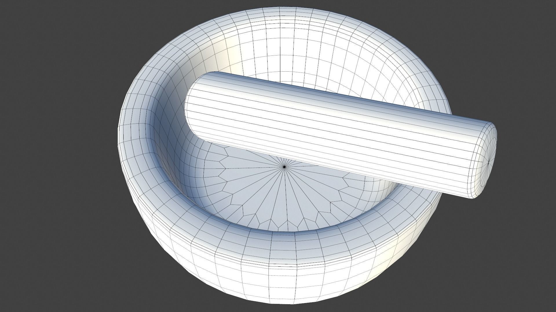 Mortar and Pestle Set 3D model_6