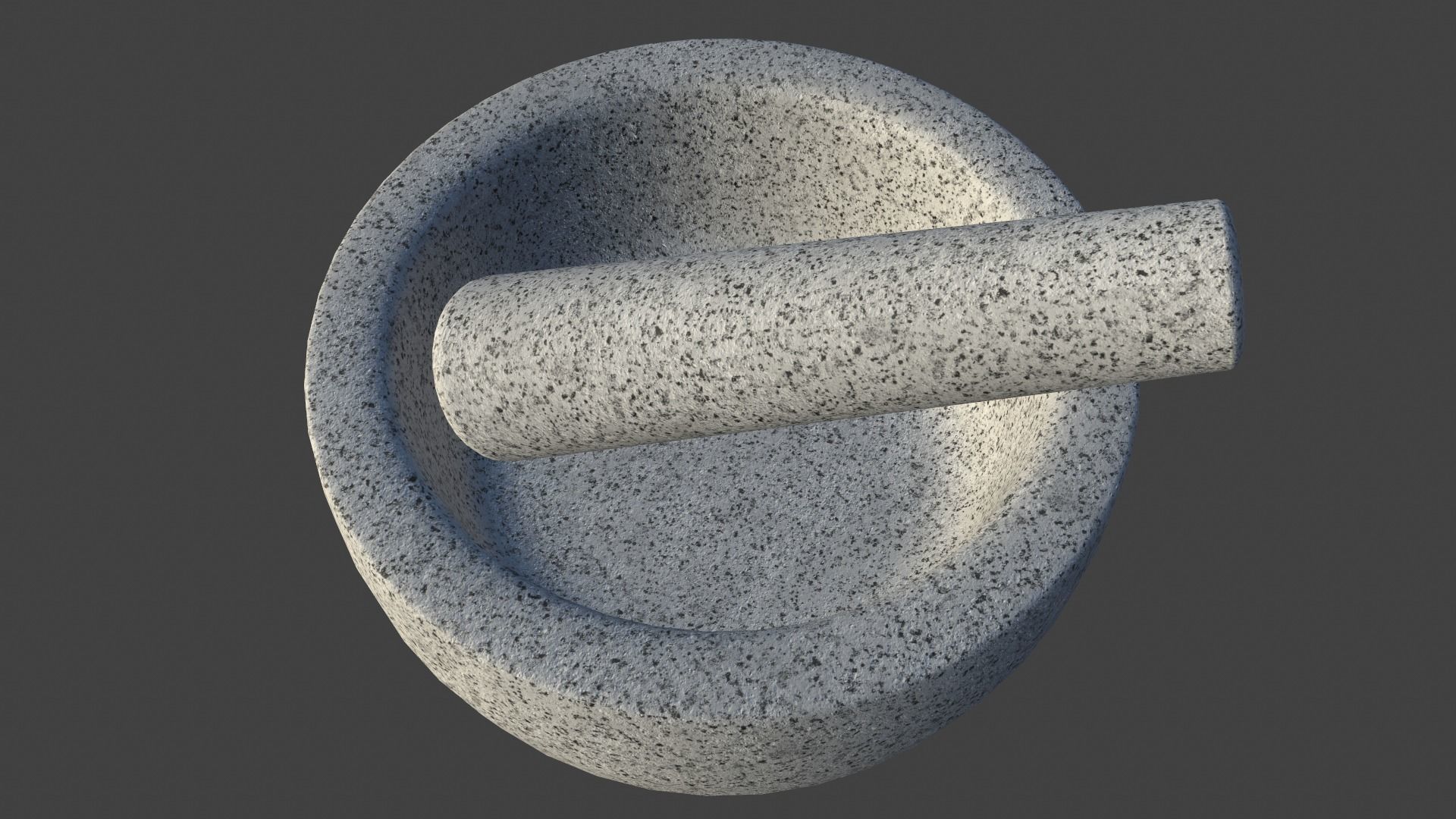 Mortar and Pestle Set 3D model_3