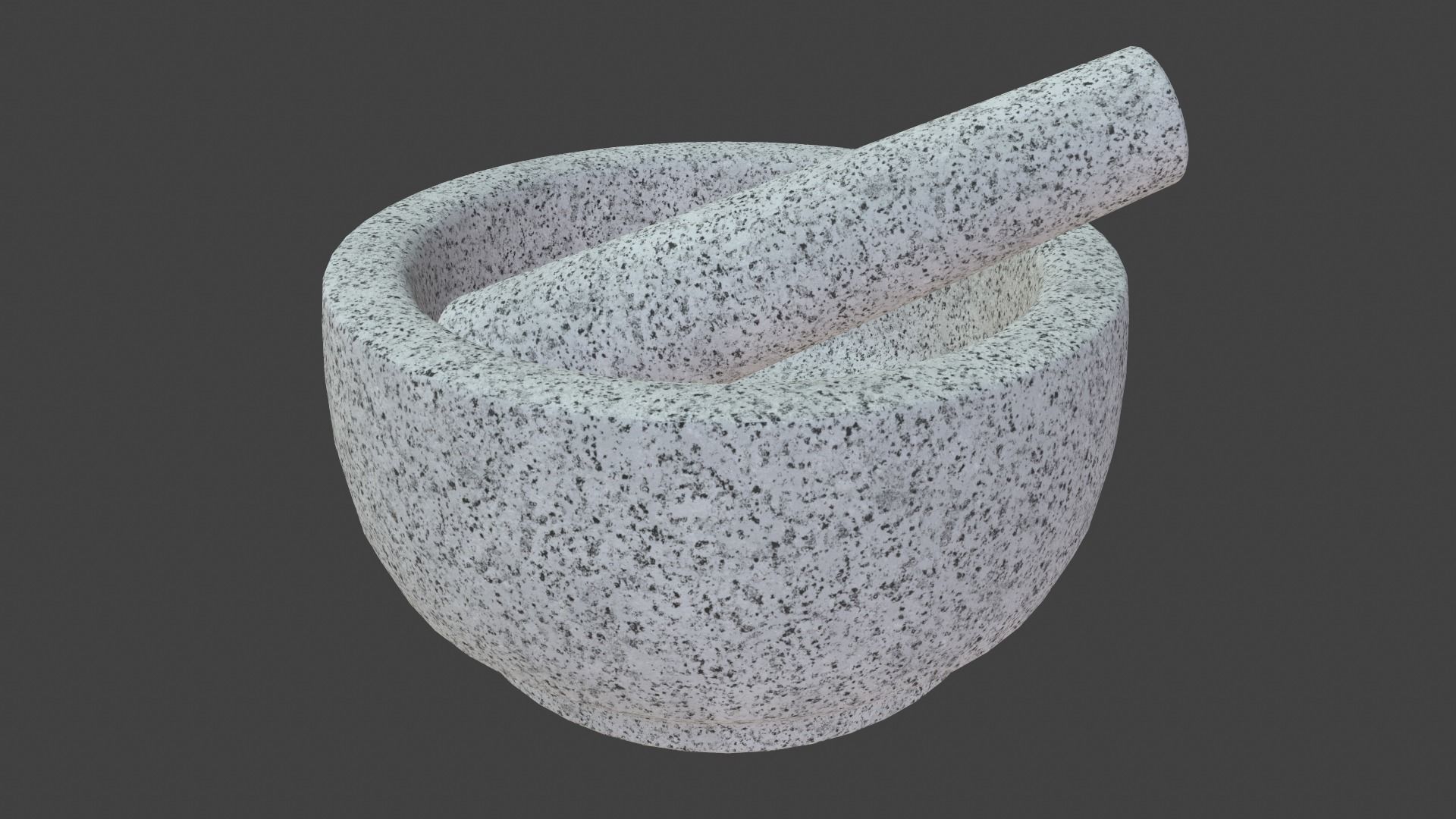 Mortar and Pestle Set 3D model_2