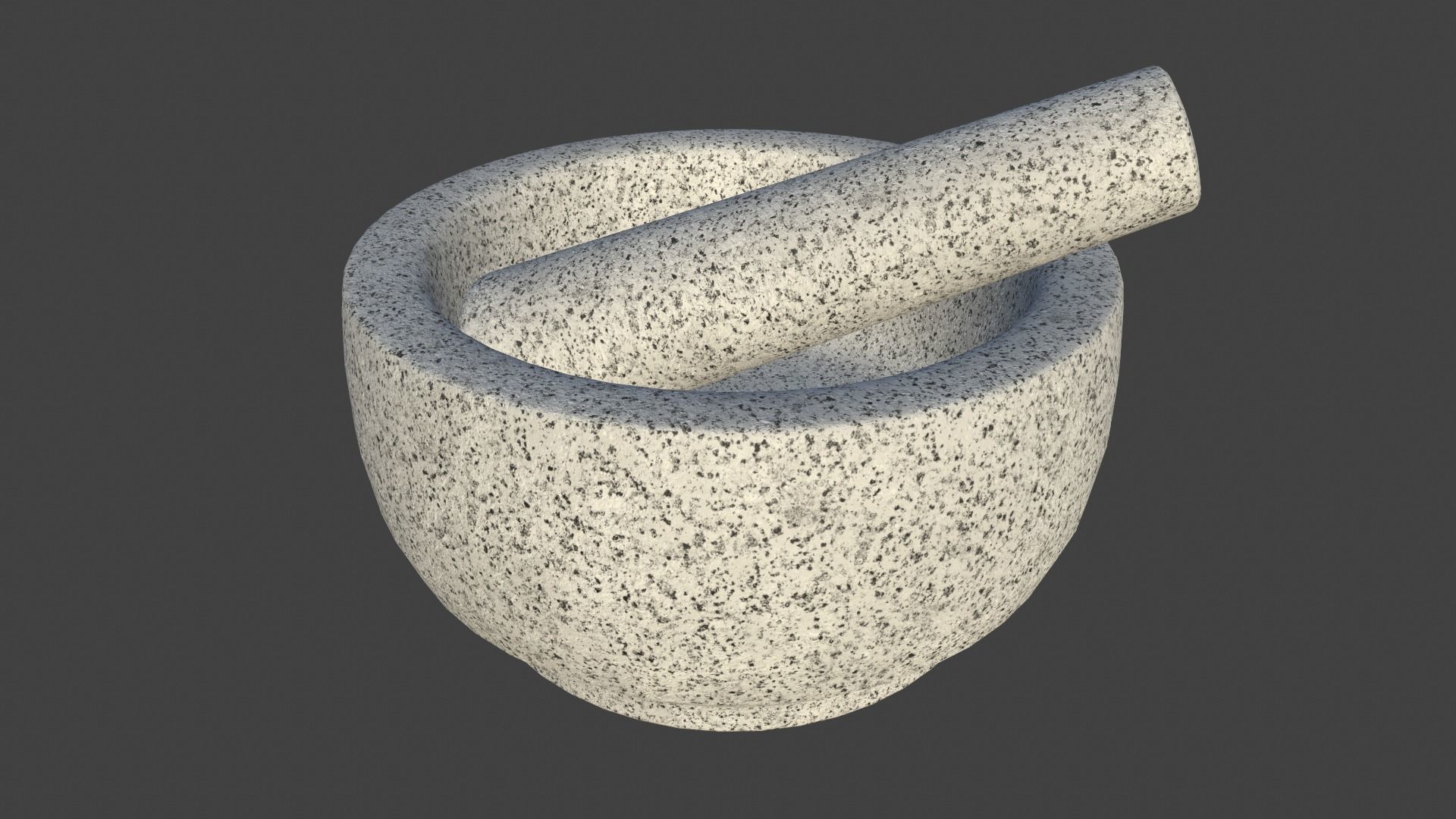 Mortar and Pestle Set 3D model_4
