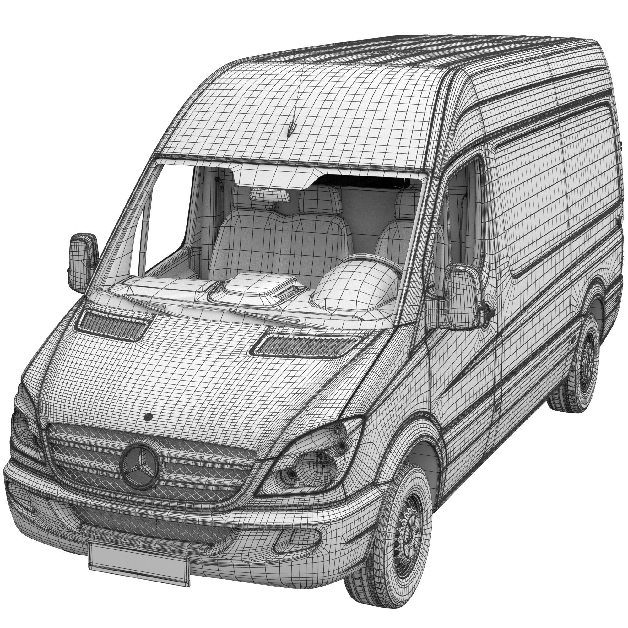 Sprinter Panel Van L2H2 3D model_15