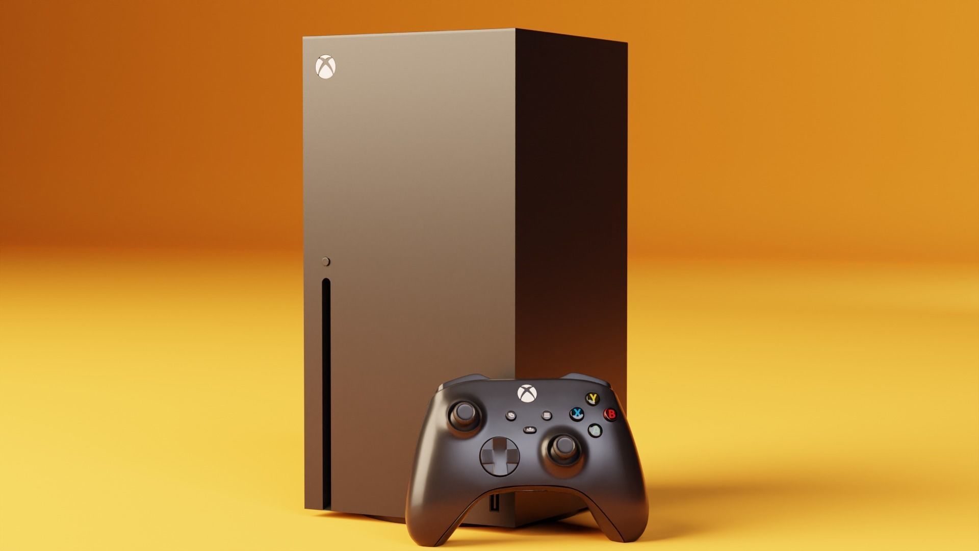 Xbox Series X Low-poly 3D model_1