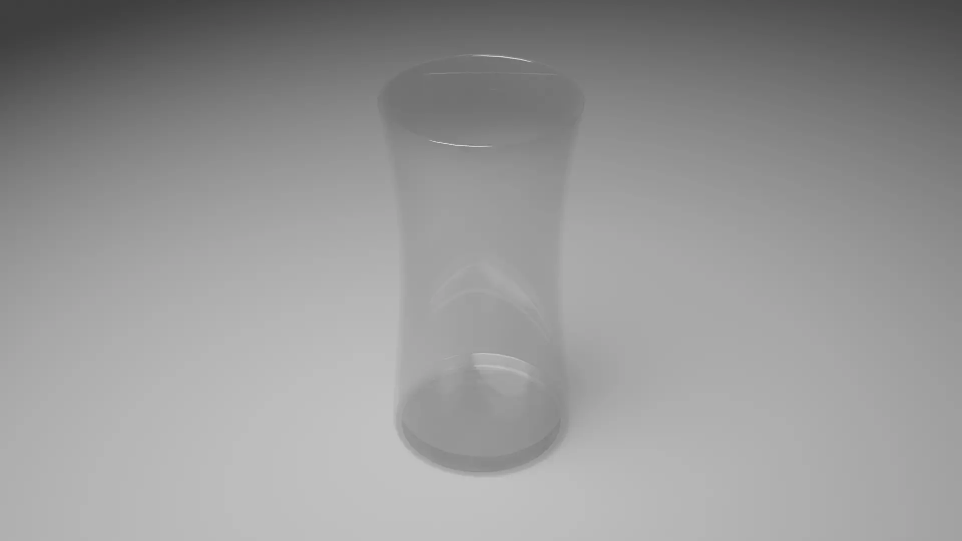 Simple Curved Glass Low-poly 3D model_0