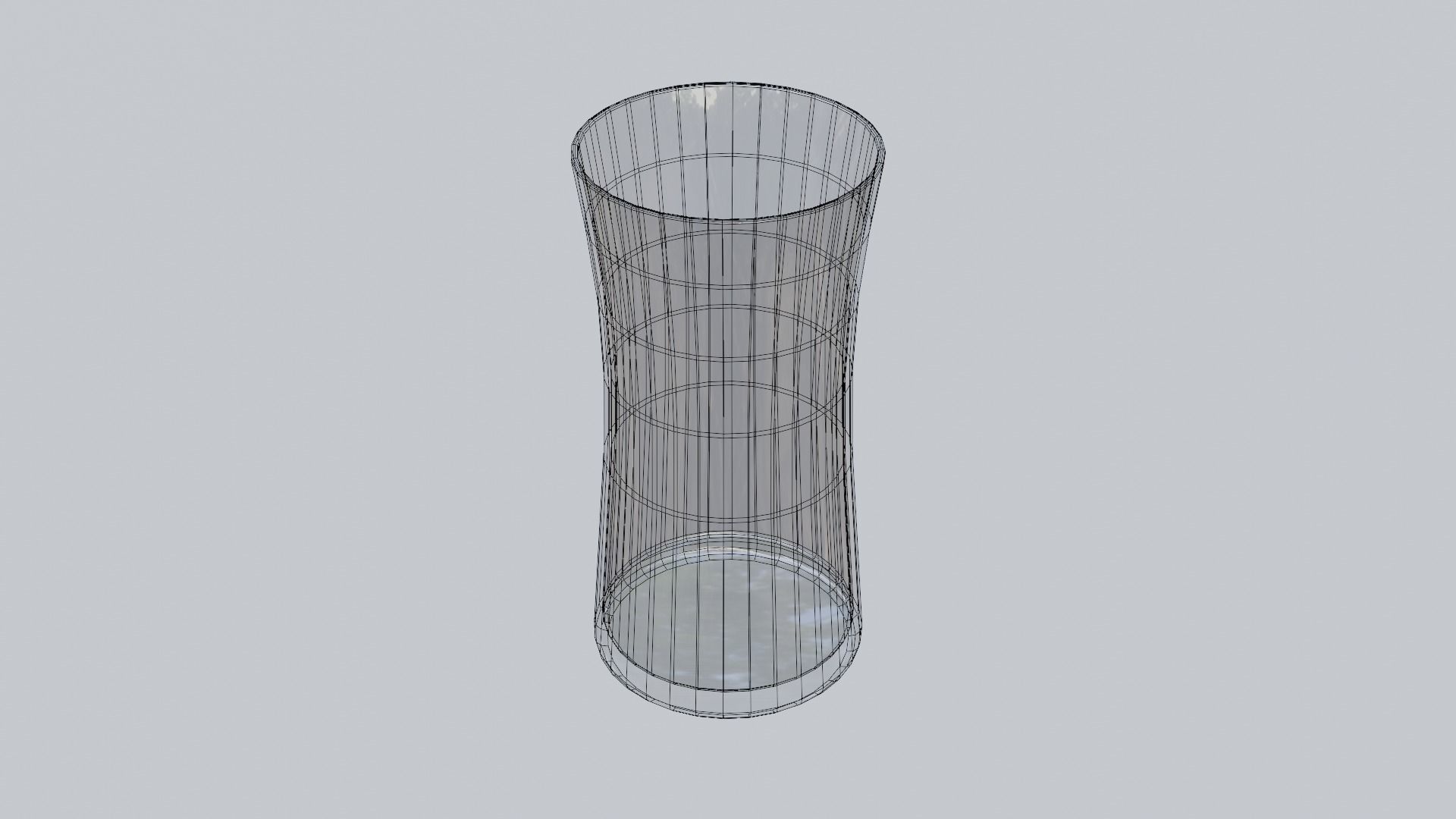 Simple Curved Glass Low-poly 3D model_2
