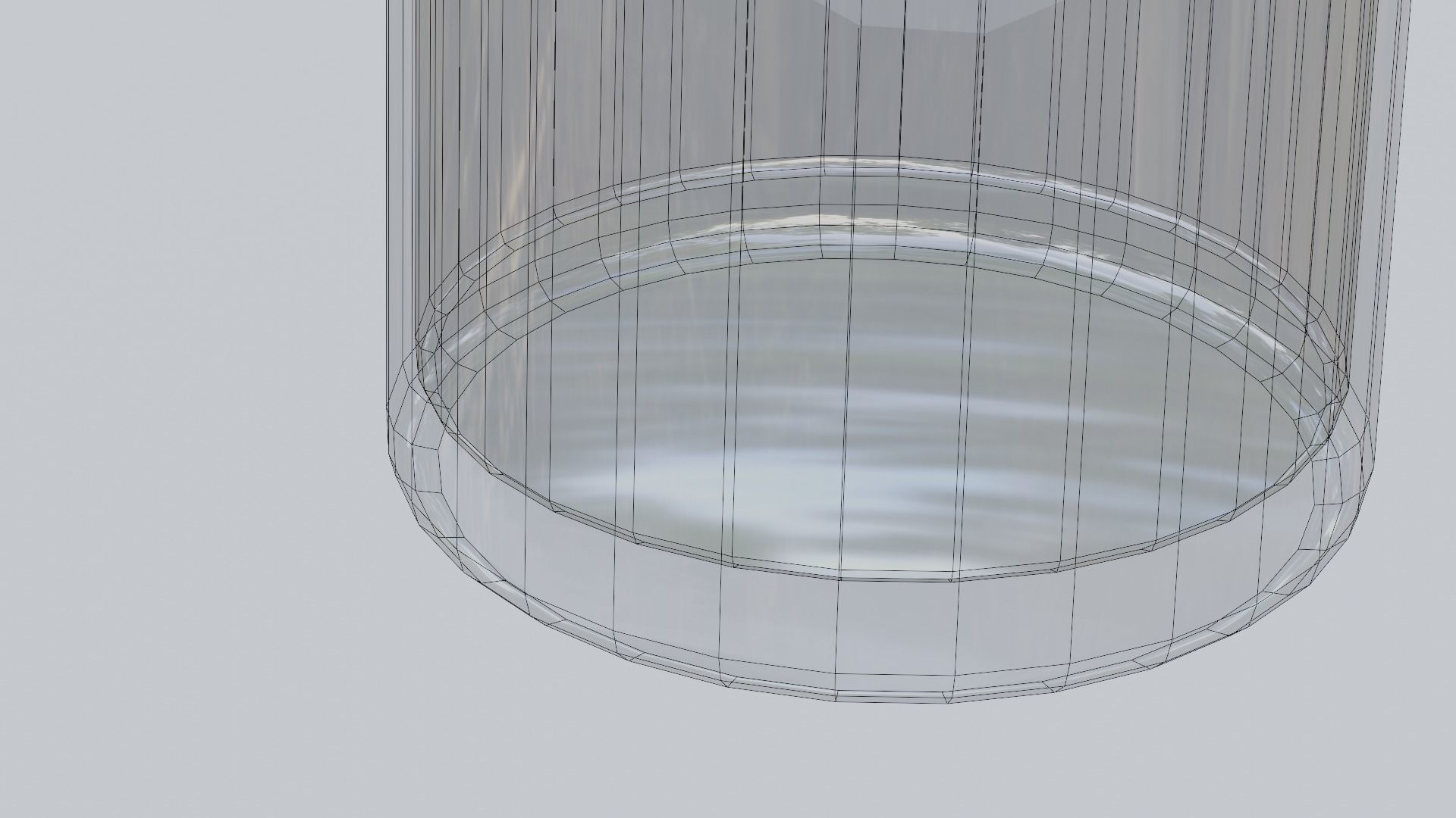 Simple Curved Glass Low-poly 3D model_6