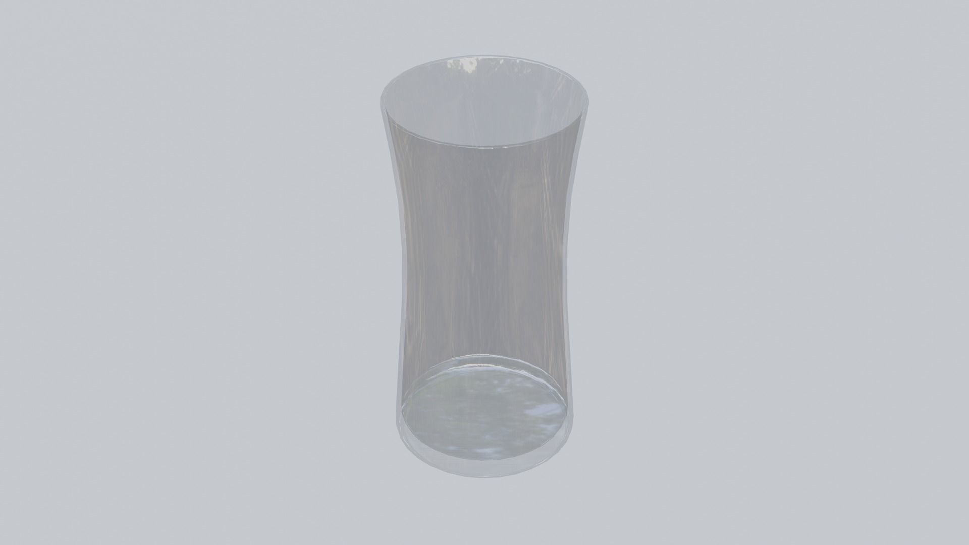 Simple Curved Glass Low-poly 3D model_1