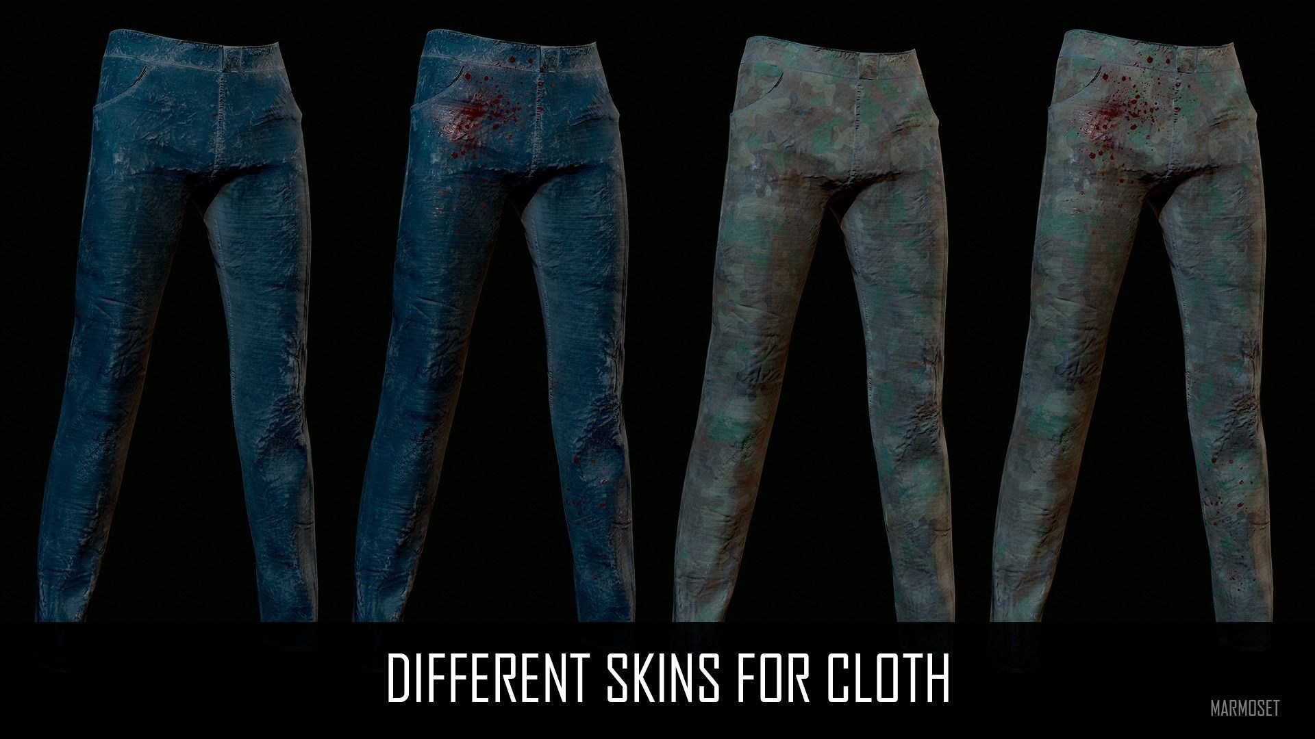 Old Zombie  Low-poly 3D model_7