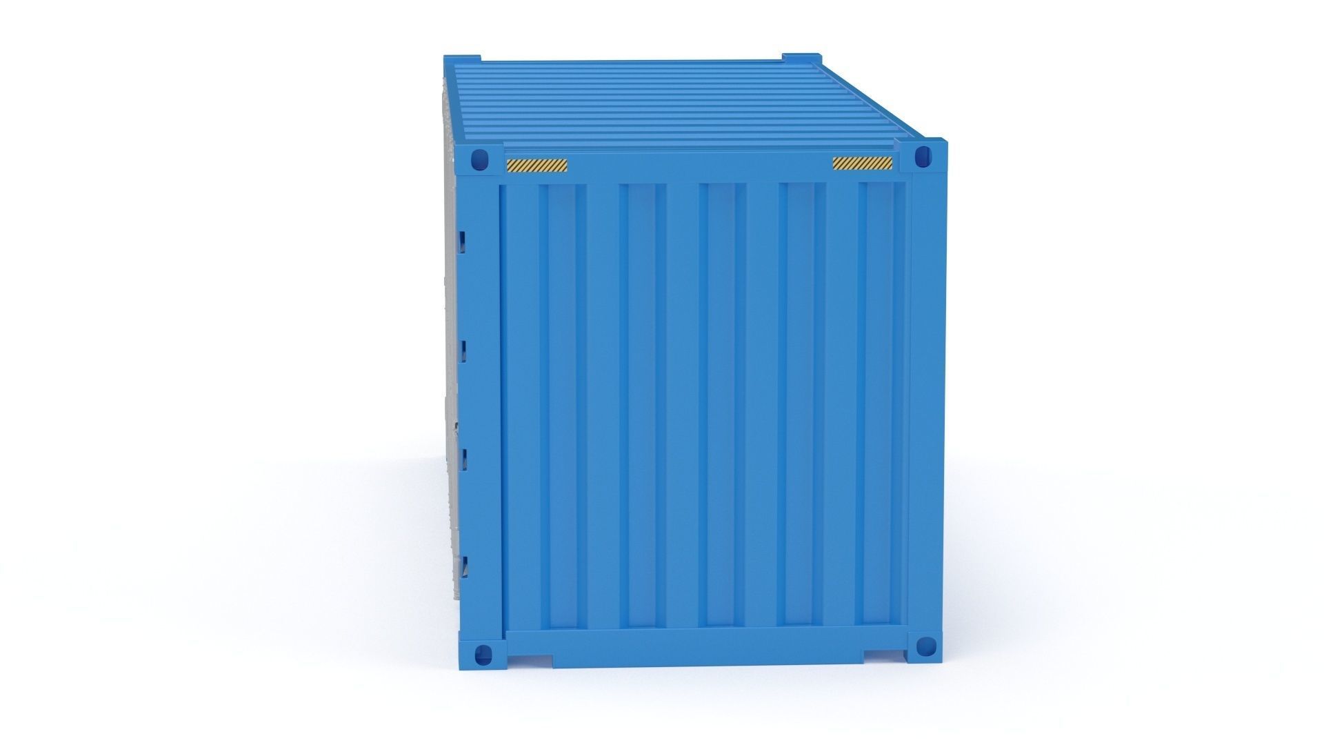20 ft Cube Open Side Shipping Cargo Container 3D model_25