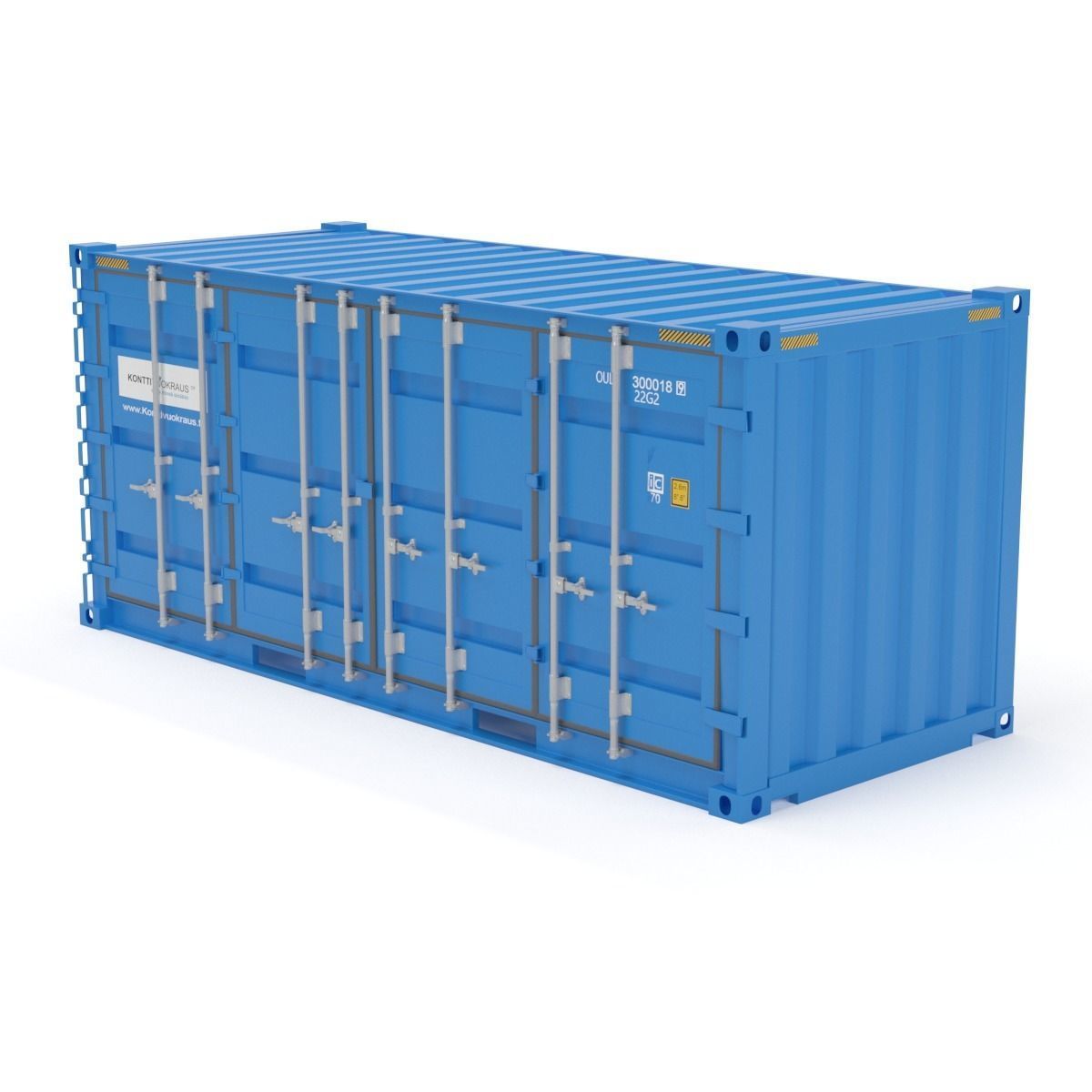 20 ft Cube Open Side Shipping Cargo Container 3D model_31